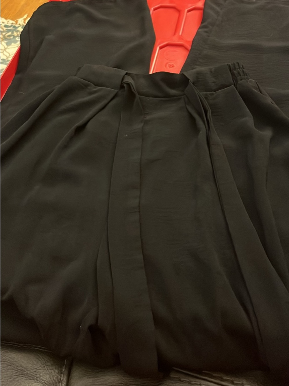 Black Women's Flowing Tie-Waist Skirt